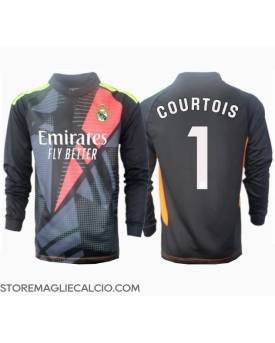 Real Madrid Thibaut Courtois #1 Portiere Maglia Gara Trasferta Repliche 2024-25 Maniche Lunghe